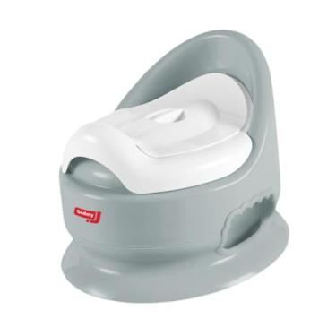 Imagem de Luwecf Cadeira de uso para viagem, penico para crianças, destacável, fácil de esvaziar, assento de transição de treinamento para bebês de 0 a 6 anos, Cinza