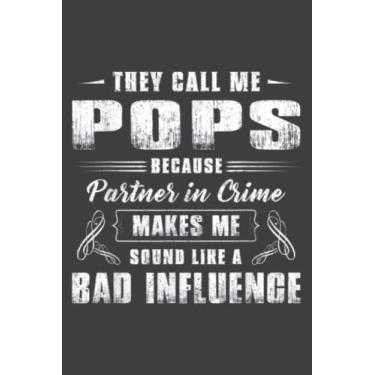 Imagem de Pops Partner in Crime Funny Grandpa Father S Day Gift.pdf: Journal/Ruled Notebook with Premium Paper, Inner Pocket, with 6" x 9", 120 Pages.