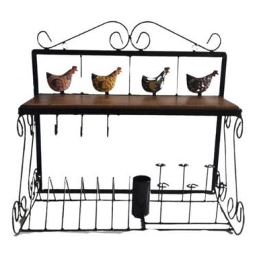 Imagem de Paneleiro 55cm + Argola porta guardanapos / escorredor de pratos - Art