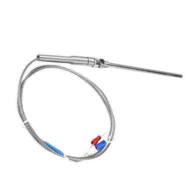 Imagem de FTVOGUE Sonda de Termopar a Sonda de Tipo K Altamente Sensível 100 Mm, 0 ° C a 400 ° C, Conexão Estável, Detecção de Temperatura Rápida, Com Função de Blindagem para Medição de Temperatura (#1)