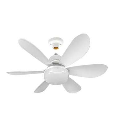 Imagem de Ventilador de Teto LED, 6 Pás, 40W, Base E27, Silencioso, 52cm, Branco