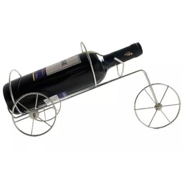 Imagem de Suporte Garrafa Vinho Inox Bicicleta Luxuoso e Moderno - Porta Garrafa De Vinho Bicicleta Garçom Metal Enfeite - PANAMI