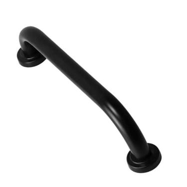 Imagem de Alça De Apoio Barra Inox Preto Fosco 70cm Banheiro Idoso Cadeirante Corrimao