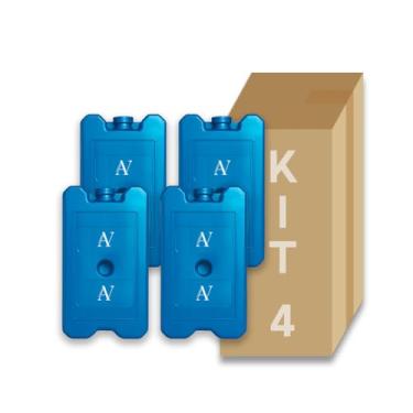 Imagem de Placa Gelo Reutilizável Gel 500ml Com 4 Unidades - 17x10x4cm