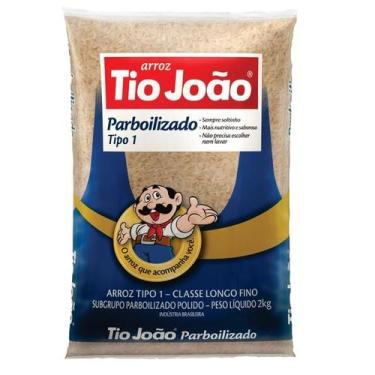Imagem de Kit c/ 2 Arroz parboilizado tipo 1 Tio Joao pacote 2kg - Tio João