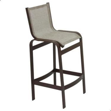 Imagem de Banqueta Lótus Premium em Alumínio e Tela sling - Voratto Móveis, Capu