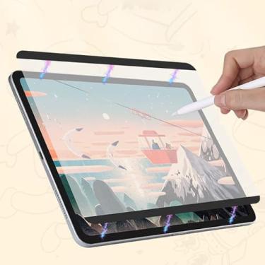 Imagem de Protetor de tela magnético com toque de papel compatível com iPad 10ª geração (2022), escreva e desenhe como em papel, destacável e reutilizável, acabamento fosco