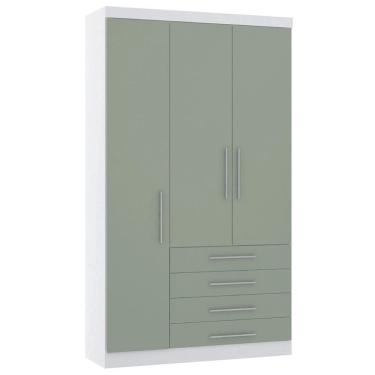 Imagem de Guarda Roupa Modulado 132cm 3 Portas E 4 Gavetas Alpes Luciane Móveis