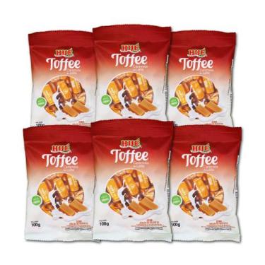 Imagem de Caramelo de leite diet toffee pacote 100g hué - kit 6 unidades