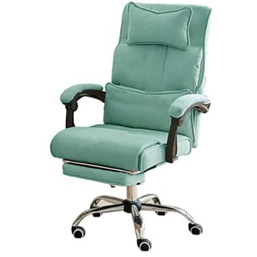 Imagem de Cadeira executiva giratória para escritório cadeira de computador de tecido flocado macio, cadeira de escritório com apoios de braços ligados, cadeira executiva ergonômica doméstica, suporte de carga