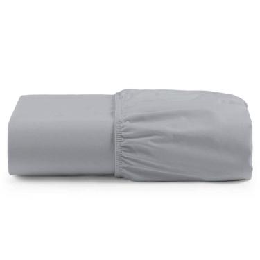 Imagem de Lençol Unique Avulso De Baixo King Com Elástico Micro Percal 400 Fios - Cinza