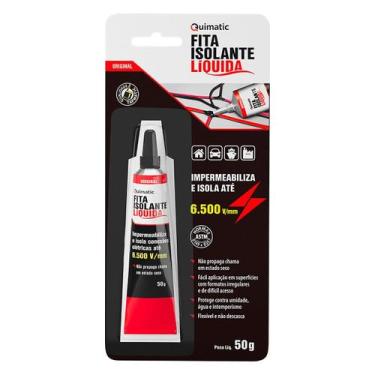 Imagem de Fita Isolante Líquida Preta 50g Quimatic BP1, 50gr