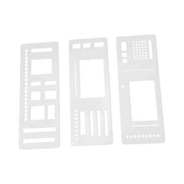 Imagem de Estênceis Portáteis 3x Planner 543x2 Polegadas, Carimbos De Linhas, Ma