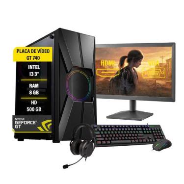 Imagem de Pc Gamer Completo Hércules i3 3º Geração GT 740 Memória 8GB HD 500GB -