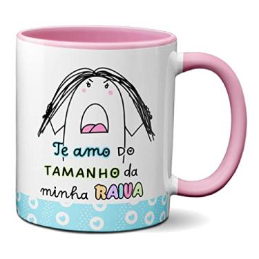 Imagem de Caneca Flork Namorados Te Amo Do Tamanho Da Minha Raiva (Rosa)