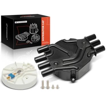 Imagem de A-Premium Tampa e rotor do distribuidor de ignição compatíveis com veículos GMC, Chevy e Isuzu - V6 4.3L - Silverado 1500, Sierra 1500, Savana, Express, C/K-1500, Blazer, Hombre, Bravada - 1995-2008