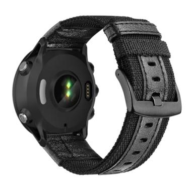 Imagem de Pulseira Compatível com Garmin Fenix 5X GPS/Fenix 5X Puls Pulseiras de Nylon e Couro com Ajustáveis de Esportivas Respirável Correias de Substituição para Garmin Fenix 5X/Fenix 5X Puls Band (B)