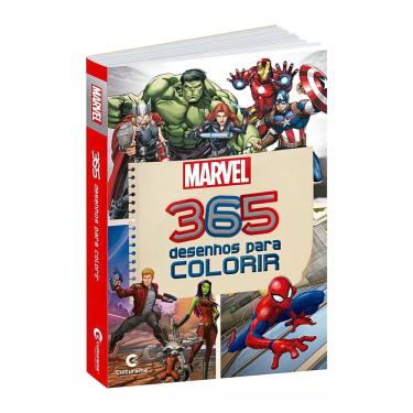 Imagem de Livro Infantil Vingadores Marvel c/ 365 Desenhos de Colorir Avengers- Culturama