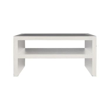 Imagem de Base Suporte Para Monitor Apoio De Mesa Madeira Branco