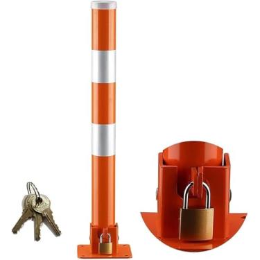 Imagem de Poste De Amarração De Segurança De Entrada De Automóveis Dobrável, Barreira De Poste De Segurança De Garagem De Garagem, Poste De Amarração De Bloqueio De Espaç, Bollard, 60cm