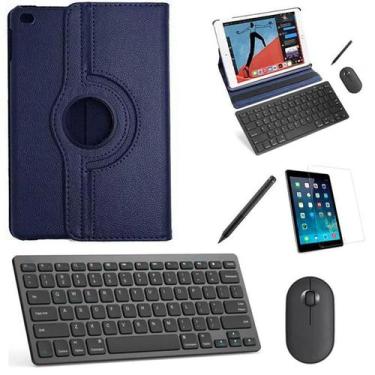 Imagem de Capa 360 Azul Teclado, Mouse, Pel, Can Stylus iPad 7 10.2 - BD Net Col