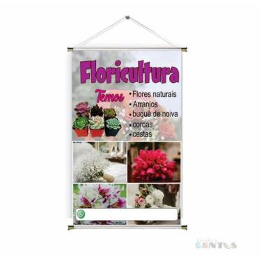 Imagem de Banner pronto Floricultura BA 210 medida 45x70 cm arte pronta