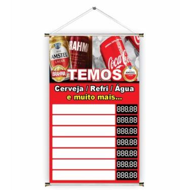 Imagem de Banner pronto Ceveja/Refri/Água BA 032 medida 45x70 cm arte pronta