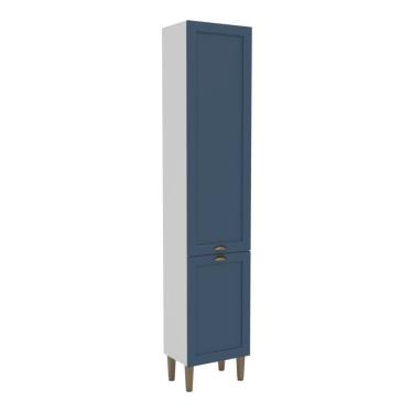 Imagem de Paneleiro De Cozinha Americana 45cm Com 2 Portas Multimóveis Cr20491 Branco-Azul