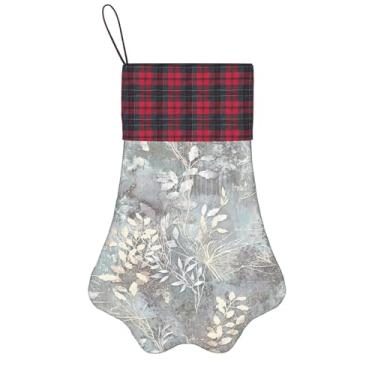 Imagem de SKKNT Blue Grace Estampa Flora Meias de Natal Animais de Estimação Decoração de Natal Cães Gatos Árvore Decoração Doce Presente Conveniente