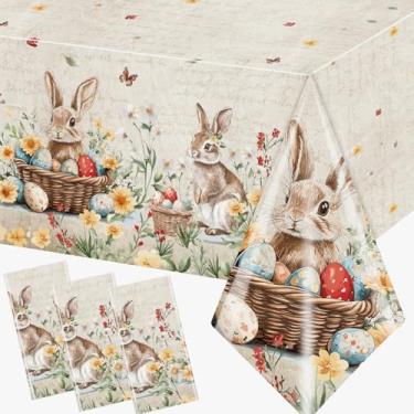 Imagem de HAKOTI Toalha de mesa para festa de Páscoa, tema de Páscoa