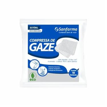 Imagem de Compressa de gaze 13 fios caixas.c/40pct x 10 und. Estéril