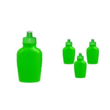 Imagem de Kit 4 Cantis 500Ml Verde Neon Plástico Premium - Bb Store
