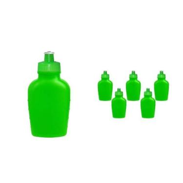 Imagem de Kit 6 Cantis 500Ml Verde Neon Plástico Premium - Bb Store