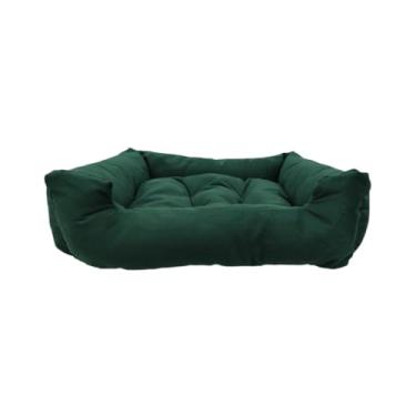 Imagem de Cama Pet (P/M/G) em Suede, Para Cachorro e Gato, Confortável, Fofinha e Lavável(Verde,90x70)