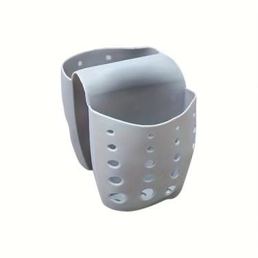 Imagem de Suporte de esponja para pia de cozinha, suporte de secagem, saco de pendurar criativo, estilo sela, uso duplo, cesto de secagem (cinza)