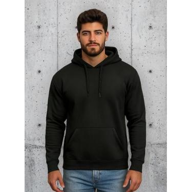 Imagem de Blusa Moletom Liso Com Capuz Masculino/feminino Inverno - Versitz, Pre