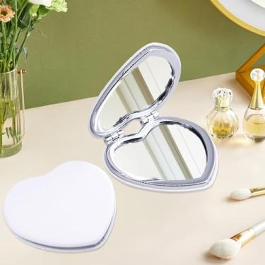 Imagem de Espelho de maquiagem portátil dupla face - 1 peça de ferramenta de beleza diária, acessório de bolsa