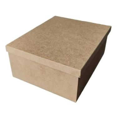 Imagem de Kit 2 Caixas Tampa De Sapato Presente Mdf 30x20x10 Festas