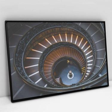 Imagem de Quadro Decorativo Arquitetura Escadas em Espiral em tela Canvas - TaCo