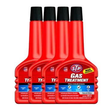 Imagem de Kit 4 STP Gas Treatment 200ml Aditivo Gasolina Limpeza Bicos Injetores