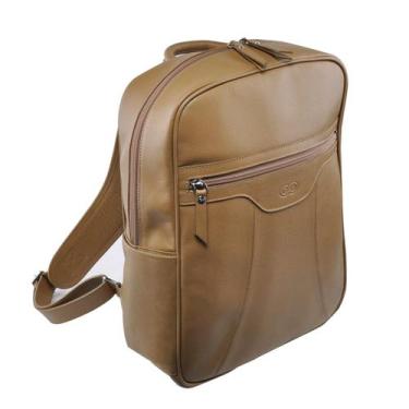 Imagem de Mochila ANCONA c Alça de Costas em Couro Galvani, Argila