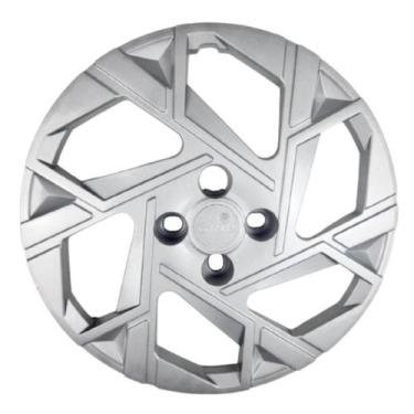 Imagem de Kit jogo 4 calotas aro 14 prata hb20 hb20s 2024 - GRID CALOTAS