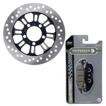 Imagem de Kit Disco de Freio Dianteiro Cg 160 Titan Abs 2025 Com Pastilhas Poten