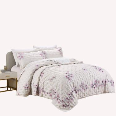 Imagem de Cobre Leito Queen Delicatto Micropercal 300 Fios 100% Poliéster - Mag_Malv