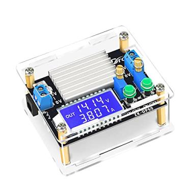 Imagem de Conversor Boost Buck, DROK DC 5,5-30V para 0,5-30V 5V 12V 24V Módulo regulador de fonte de alimentação ajustável, 4A 35W Alta Tensão Step Up Down Board Conversor com Case Display LCD