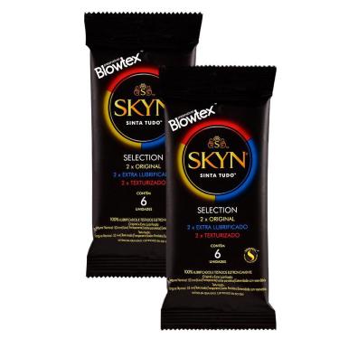 Imagem de Kit 2 Pacotes Preservativo SKYN Selection C/ 6 Unidades Cada