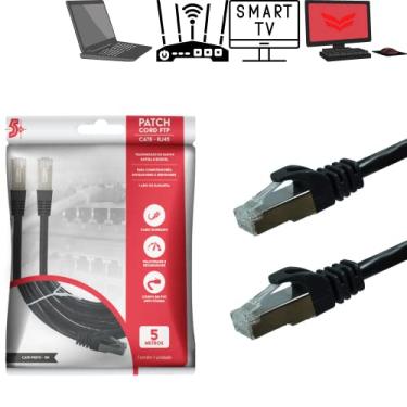 Imagem de Patch Cord CAT6 5,0M Preto RJ45 018-9907 5+