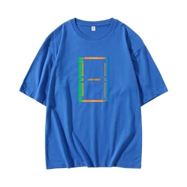 Imagem de A-teez Fever Part.1 Camiseta K-pop Support Estampada Camiseta Algodão Gola Redonda Camiseta Mercadoria para Fãs Camisetas, Azul, GG