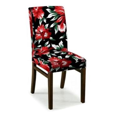 Imagem de 08 Capas Cadeira Jantar Malha Gel Com Elástico - Estampa 10 - Campari