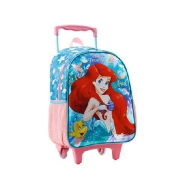 Imagem de Mochila Rodinha G Pequena Sereia Ariel Princesas 11480 - Minnie